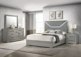 Orleans Furniture - Coaster - Ives 4-piece Queen Bedroom Set Grey High Gloss - 224971Q-S4